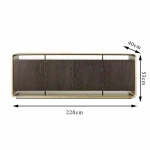 BUNISE Italian TV Cabinet Stainless Steel Floor Cabinet BG1208 - Image 11
