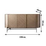 BUNISE Italian Simple Metal Lacquer Storage Cabinet BG1203 - Image 5