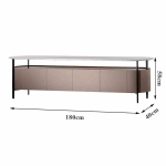 BUNISE Italian Mobile Pantry Cabinet with Wheels Sideboard BG1216 - Image 9