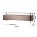 BUNISE Italian Mobile Pantry Cabinet with Wheels Sideboard BG1216 - Image 11