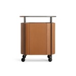 BUNISE Italian Mobile Pantry Cabinet with Wheels Sideboard BG1216 - Image 2