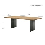 BUNISE Black Walnut Log Rectangular Dining Table BUD0901 - Image 8