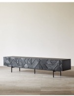 Bunise Black Real Wood TV Cabinet BG1209 - Image 2