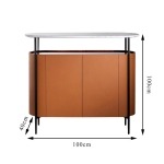 BUNISE Italian Mobile Pantry Cabinet with Wheels Sideboard BG1216 - Image 7