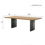 BUNISE Black Walnut Log Rectangular Dining Table BUD0901 - Image 7