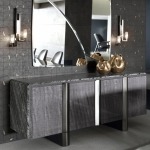 BUNISE Marble Sideboard Tall Cabinet BG1221 - Image 2