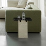 Bunise Natural Marble & Oak Coffee Table Wabi-Sabi Style for Living Room Customizable Colors/Sizes Model 4565 Free Nationwide Delivery - Image 6