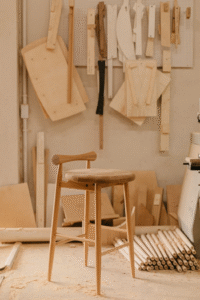 Bunise Solid Wood Bar Stool Minimalist Modern Design for Bar 6 Colors Model XY-180 Free Nationwide Delivery - Image 6
