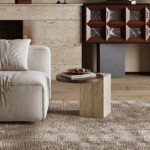 Bunise Natural Travertine & Marble Coffee Table Wabi-Sabi Style for Living Room Walnut/Carbon Black Colors Free Nationwide Delivery - Image 3