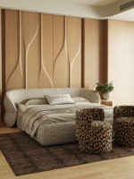 Bunise Cotton Linen Bed with Pine Wood Frame Italian Luxury Style for Master & Guest Bedroom Model C0208-1 Free Nationwide Delivery - Image 5