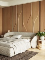 Bunise Cotton Linen Bed with Pine Wood Frame Italian Luxury Style for Master & Guest Bedroom Model C0208-1 Free Nationwide Delivery - Image 3