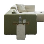 Bunise Natural Marble & Oak Coffee Table Wabi-Sabi Style for Living Room Customizable Colors/Sizes Model 4565 Free Nationwide Delivery - Image 5