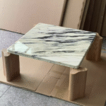 Bunise Marble & Solid Wood Coffee Table Wabi-Sabi Italian Minimalist Modern for Living Room 4 Materials/3 Sizes Free Nationwide Delivery - Image 2