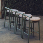 Bunise Solid Wood Bar Stool Minimalist Modern Design for Bar 6 Colors Model XY-180 Free Nationwide Delivery